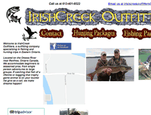 Tablet Screenshot of irishcreekoutfitters.net